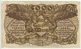 Deutsches Reich Weimar 5000 Tausend Mark (5000) Banknote Inflation GB756 - Gutschein der Stadt Bergedorf - Notgeld Paper Money Germany -