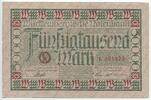Deutsches Reich Weimar Fünfzigtausend Mark (50.000) Banknote Inflation GB090 - Württembergische Notenbank Stuttgart - Notgeld - Gutschein -