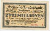 Deutsches Reich Weimar Zwei Millionen Mark Banknote Inflation GB759 - Hessische Landesbank - Gutschein Notgeld Paper Money Germany -