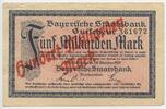 Deutsches Reich Weimar Bayern 100 Milliarden Mark Überdruck Banknote Inflation GB306 - Bayerische Staatsbank München - Gutschein Notgeld Paper Money Germany -