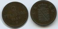 Sachsen-Albertinische Linie 2 Pfennige G14009 - Johann 1854-1873 -