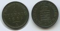 Sachsen-Weimar-Eisenach 1 Pfennig 1865 A G14063 - Karl Alexander 1853-1901 Schön