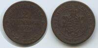 Sachsen-Albertinische Linie 2 Pfennig 1869 B G14065 - Johann 1854-1873 Schön