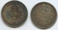 1 Mark Silber 1876 F Stuttgart Deutsches Reich Kaiserreich G10287 - Wilhelm I. Germany Empire Vorzüglich, tolle Patina