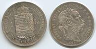 Ungarn Kaiserreich Österreich 1 Forint Silber (1 Florin, Frt. ) G5661 - Franz Joseph I. 1848-1916 Hungary Austria Austro-Hungarian -