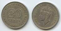 Malaya 20 Cents G7614 - King George VI. - Commissioners of Currency Malaya -