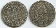RDR Österreich 3 Kreuzer (Groschen) Silber G5251 - Leopold I. 1658-1705 -