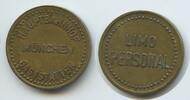 Deutschland Bundesrepublik Bayern Getränkemarke Limomarke Wertmarke Jeton Token G11079 - Hauptbahnhof-Gaststätten München - Limo Personal -