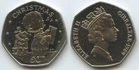 Gibraltar 50 Pence G10001 - Weihnachten - Christmas - Queen Elizabeth II. SEHR RAR -
