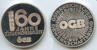 Silbermedaille GY532 - ÖGB 60 Jahre Zugehörigkeit - Österr. Gewerkschaftsbund -