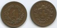 Schweiz Eidgenossenschaft 1 Rappen G15052 - Federal State Switzerland Suisse Confoederation Helvetia -