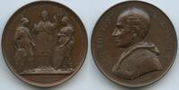 Vatikan Italien-Kirchenstaat Roma Große Bronzemedaille Papst Leo XIII. 1878-1903 M#8723 - Schiedsspruch im Karolinenkonflikt zwischen Deutschland und Spanien -