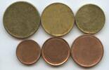 Europa 1,2,5,10,20,50 Cents Ronden ungeprägt G6743 - Schrötlinge, Rondellen Lot alle ungeprägt -