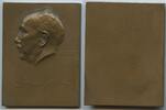 Österreich Wien Bronzeplakette einseitig GN1279 - Zum 60. Geburtstag des Komponist Richard Strauss 1864-1924 -