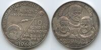 Deutschland - Vereinigten Staaten von Amerika USA Silbermedaille Weltraumfahrt M#8803 - Apollo 8 Mission - 10 x rund um den Mond - Borman, Wanders, Lovell -