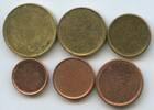 Europa 1,2,5,10,20,50 Cents Ronden ungeprägt G6746 - Schrötlinge, Rondellen Lot alle ungeprägt -