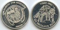 Schweden Gotland 100 KR. Wertmarke Silbermedaille M#7525 - Visby - St Nicolaus Ruin - Lokalmynt för Gotland -
