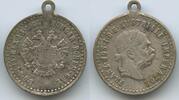 Österreich Kaiserreich Medaille tragbar versilbert G16426 - Kaiser Franz Joseph I. 1848-1908 -