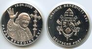 Silbermedaille GY657 - Papst Benedikt XVI. Wahl zum Papst Vatikan -