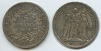 Frankreich 5 Francs Silber M#8123 - Herkules Gruppe France Third Republic -