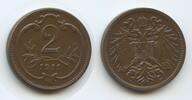 2 Heller G5551 - Austria KM#2801 VF-XF Franz Joseph I.1848-1916 -