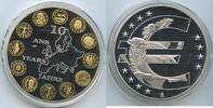 Medaille GX613 - Gigant 2013 - 10 Jahre Euro Goldauflage Proof Europa -