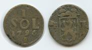 Luxemburg Belagerung 1 Sol M#3066 - Luxemburg Belagerung 1 Sol 1795 KM#19 Siege Coinage - Guss - Original