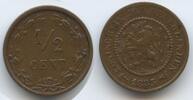 1/2 Cent G14515 - Netherlands KM#109.1 Very Scarce William III.1849-1890 -