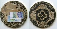 Deutschland Bundesrepublik Große Medaille 100 Mark Colorauflage GY733 - Clara Schumann Banknote 1989-2001 Abschied einer Währung -