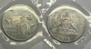 Trinidad & Tobago 10 Dollars Silber GS1037 - Fische, Schiffe - Swordfish, Ship, Solphin -