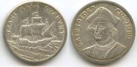 Vereinigten Staaten von Amerika Bronzemedaille versilbert M#7197 - Christoph Kolumbus - Cristoforo Colombo - Trans Mare Currunt -