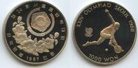 Südkorea 1000 Won G7246 - Tennis Olympiade Seoul 1988 Proof -