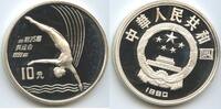 China 10 Yuan PA198 - Platform diver 1992 Summer Olympics Barcelona -