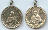 Österreich Kaiserreich Pilgermedaille Silber M#5109 - Wallfahrtsmedaille Maria und Jesus (Dianakopf-Punze) -