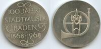 Schweiz Eidgenossenschaft Silbermedaillle M#5710 - 100 Jahre Stadtmusik Baden -