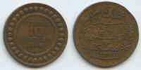 Tunesien Französisches Protektorat 10 Centimes G0128 - Muhammad al-Nasir Bey 1906-1922 Tunisia -