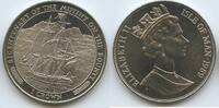 Insel Man - Isle of Man One Crown GS1255 - Segelschiff - 200th Anniversary of Mutiny on the Bounty - Elizabeth II. -