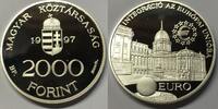 Ungarn Budapest 2000 Forint Silber PA037 - E U R O - Integration into the European Union - Magyar Köztársaság -