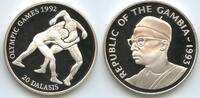 Gambia 20 Dalasis GB1352 - Olympiade Barcelona 1992 Olympic Games-Wrestlers Proof -