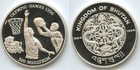 Bhutan 300 Ngultrums GB1363 - Summer Olympics Atlanta 1996 Basketball Jigme Singye Proof -