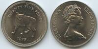 Insel Man - Isle of Man 25 Pence GS1402 - Manx Cat - Tailless Manx - Elizabeth II. -