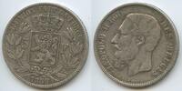 Belgien 5 Francs Silber 1869 GS894 - Des Belges Leopold II. 1865-1909 Sehr Schön +