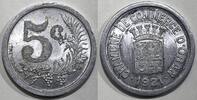 5 Centimes Token Coinage 1921 Algerien Oran G1125 - RAR Algeria Oran Chamber of Commerce Fast Vorzüglich