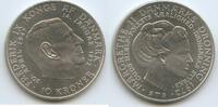 10 Kroner 1972 S♥B Dänemark H1018 - Death of Frederik IX. 1947-1972 Denmark Margrethe II. Fast unzirkuiert