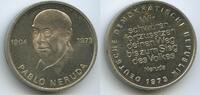 Deutsche Demokratische Republik Propagandamedaille Pablo Neruda 1904-1973 Ø26,5 mm GX1449 - Wir schwören fortzusetzen deinen Weg bis zum Sieg des Volkes ??? -