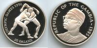 Gambia 20 Dalasis G0187 - Olympiade Barcelona 1992 Olympic Games-Wrestlers Proof -