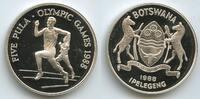 Botswana 5 Pula Silber G0185 - Sommer Olympiade Seoul Läufer Botsuana -