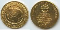 Vereinte Nationen Medaille vergoldet M#7501 - Freedom for All Peoples UNO - United Nations Organization -