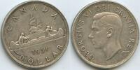 Kanada 1 Dollar Silber GS1116 - Kanu - King George VI. 1936-1952 Canada -