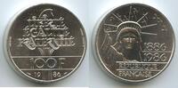 Frankreich 100 Francs Silber PA093 - Piedfort - Statue of Liberty 1886-1986 New York USA - France -